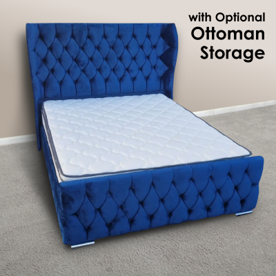 Oxford Wingback Plush Blue