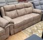 Lucan Fabric Manual Recliner 3 Seater - Brown