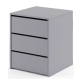 Fionn 3 Drawer Bedside - Grey