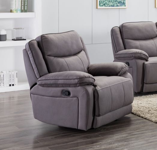 Pembroke Fabric 1 Seater Recliner Sofa Slate