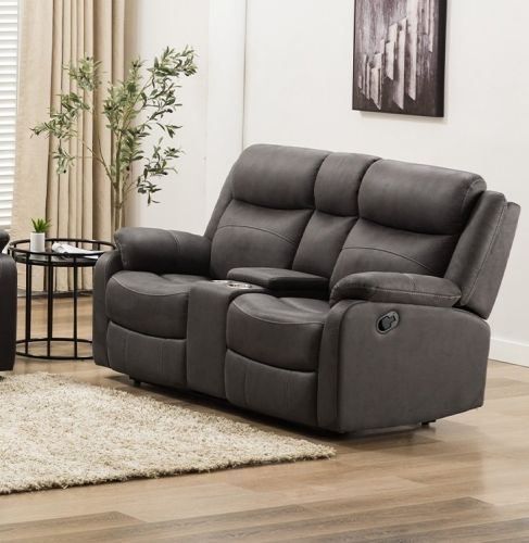 2 seater recliner sofa clearance with cup holders