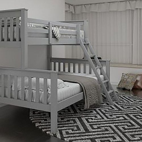 Pine Triple Bunk Bed Grey, Triple Bunk Bed With Mattress Included