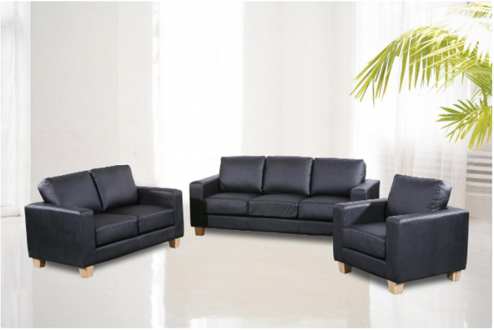 3 seater discount pu leather sofa
