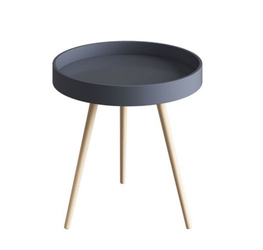 Grey round tray table deals