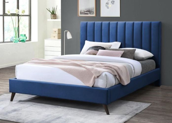 Blue king size bed discount