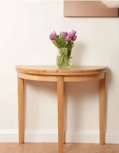 Oak half shop moon table