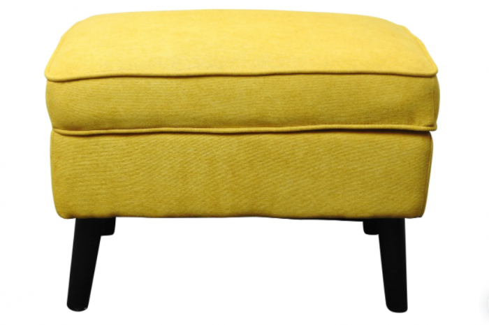 Jenson Fabric Footstool Yellow