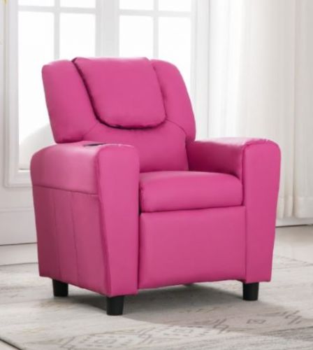 Kids Leather Recliner Chair Pink, Childrens Leather Recliner Chairs