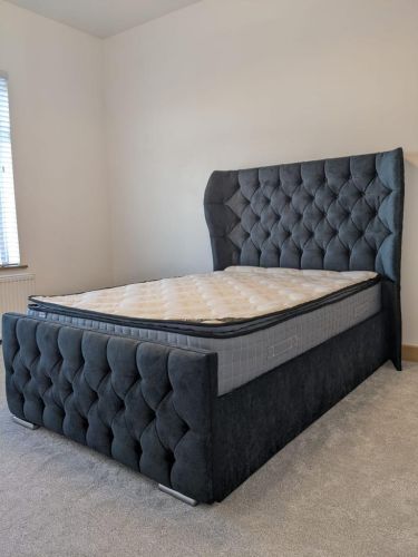 Oxford wingback sales ottoman bed